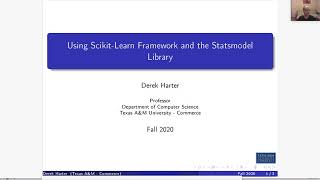CSci 574 Machine Learning : U03-4 Using Scikit-Learn and the statsmodel Library