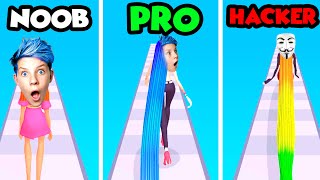 Can We Go NOOB vs PRO vs HACKER In HAIR CHALLENGE APP!? Prezley