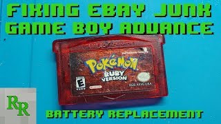 Fixing eBay Junk - Game Boy Advance Game - Replace Battery - Pokemon Ruby