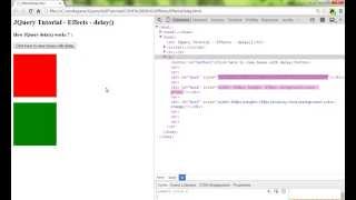 JQUERY EFFECTS DELAY METHOD DEMO