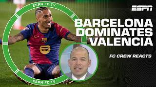 THEY GAVE THEM NO HOPE 🗣️ Ale Moreno reacts to Barcelona's DOMINANT win vs. Valencia | ESPN FC