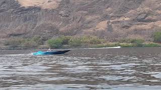 1974 Sleekcraft Jetboat overtaking newer jetboat