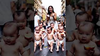 Multiple births human cub confusing behavior award  a rebellious human cub  cute baby  multiple bi