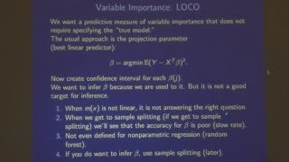 ITA 2016 Assumption-Free, High-Dimensional Inference; Larry Wasserman, CMU