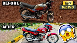 YAMAHA RXZ restoration + convert in 5 speed🔥 #rxking #rxz #rx100