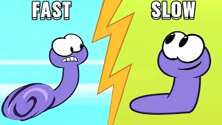 Fast & Slow with Om Nom | Om Nom Learning Videos For Children | Learn English with Om Nom