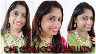 ONE GRAM GOLD JEWELLERY COLLECTION IN TELUGU🤩 / నా వన్ గ్రామ్ గోల్డ్ జ్యువెలరీ కలెక్షన్ చూడండి