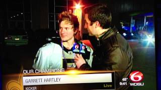 Garrett Hartley Drunk On Live TV!