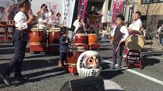 高崎だるま市2019 神龍我峰八幡太鼓 八幡社の舞　2019/1/2