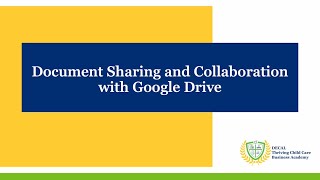 Document Sharing and Collaboration with Google Drive