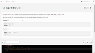 Majority Element | Boyer-Moore majority vote algorithm | May LeetCoding Challenge Day 6