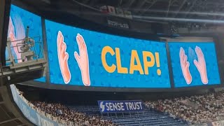 20240616　👏ｸﾗｯﾌﾟ👏 ｵﾘｯｸｽ･ﾊﾞﾌｧﾛｰｽﾞ　8回ｳﾗ攻撃前に流れるBGM｢Clap Snap｣とﾋﾞｼﾞｮﾝ演出@京ｾﾗﾄﾞｰﾑ大阪･ﾚﾌﾄ外野下段 日本生命ｾ･ﾊﾟ交流戦