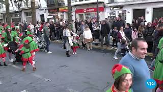 Desfile de Elfos da la Bienvenida a Papá Noel-Navidad en Lepe 20-12-2024