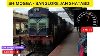 SHIVAMOGGA - K S R BENGALURU JAN - SHATABDI  TRAIN , RUNS at 120 KMPH SPEED 😱😱