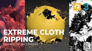 Extreme cloth ripping | 3dsmax x Phoenix x Tyflow Tutorial