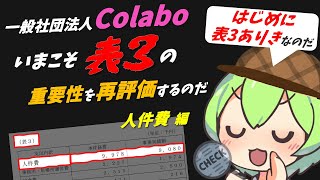 前編【マニア必見】一般社団法人Colabo (コラボ) の表3を１円単位で復元するのだ【底辺ずんだもんとたのしく学ぶ会計】