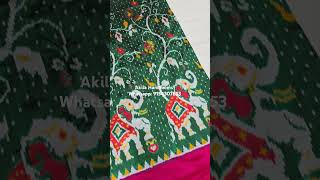 Madathasu Designer Pochampally Ikat Pattu Saree || Whatsapp: 9154307853