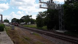 BNSF switcher with HLCX 3881 GP38-2 and BNSF 3162 GP50 trailing. Rochelle railroad park.