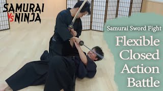 Samurai Sword Fight:  Flexible Closed Action Battle | Samurai VS Ninja (English Sub)