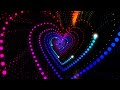 Free VJ Loops - Colorful Neon Lights Heart Background Tunnel  💚💙🩷 Abstract Motion Design