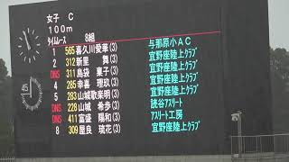 女子C 100ｍ  8組　2021  第25回　春季記録会