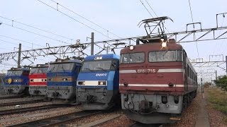 JR貨物　東新潟機関区一般公開　展示車両等全景　60fps動画　2015.10.24