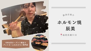 【柳川市】ホルモン焼辰美「今年4月オープン！駅近でカウンター席もあるアットホームなホルモン専門店」