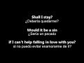 ♥ Can't Help Falling In Love ♥ No Puedo Evitar Enamorarme De Ti~Elvis Presley-Letra inglés/español