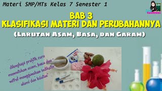 Klasifikasi Materi dan Perubahannya (Asam, Basa, dan Garam) - Materi IPA Kelas 7