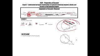 Notes 9.4b Properties of Secants