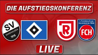 🔴2. Bundesliga Aufstiegskonferenz | Sandhausen - Hamburger SV / Regensburg - Heidenheim | Liveradio