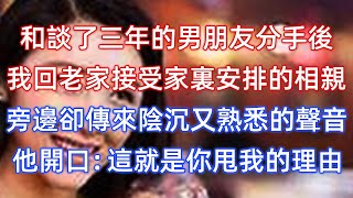 和談了三年的男朋友分手後，我回老家接受家裏安排的相親，旁邊卻傳來陰沉又熟悉的聲音，他開口：這就是你甩我的理由！