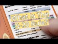 What Is The 5-20 Rule