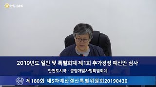 [2019.04.30] 제180회 안성시의회 제5차 예산결산특별위원회 (안전도시국 - 공영개발사업특별회계)