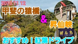 2018 11 12【紅葉に感動】甲斐の猿橋から昇仙峡までドライブ【食事処ぼんち】