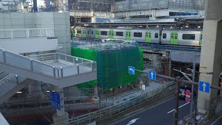 JR渋谷駅改良工事（山手線ホーム1面2線島式化）／渋谷スクランブルスクエア中央棟・西棟の建設状況（2024年12月14日）