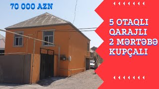 2 MƏRTƏBƏLİ, QARAJLİ ! Kupçalı, 5 Otaqlı Şəxsi Yaşayış Üçün Tikilmiş Ev Satışda ! (055)649-56-28