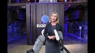 Exit doorstep   EU Foreign Policy Chief Federica Mogherini