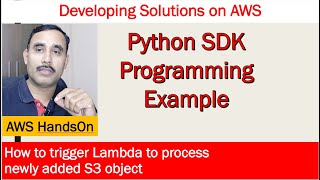 Use Python SDK (Boto3) to write a lambda function to process an S3 object