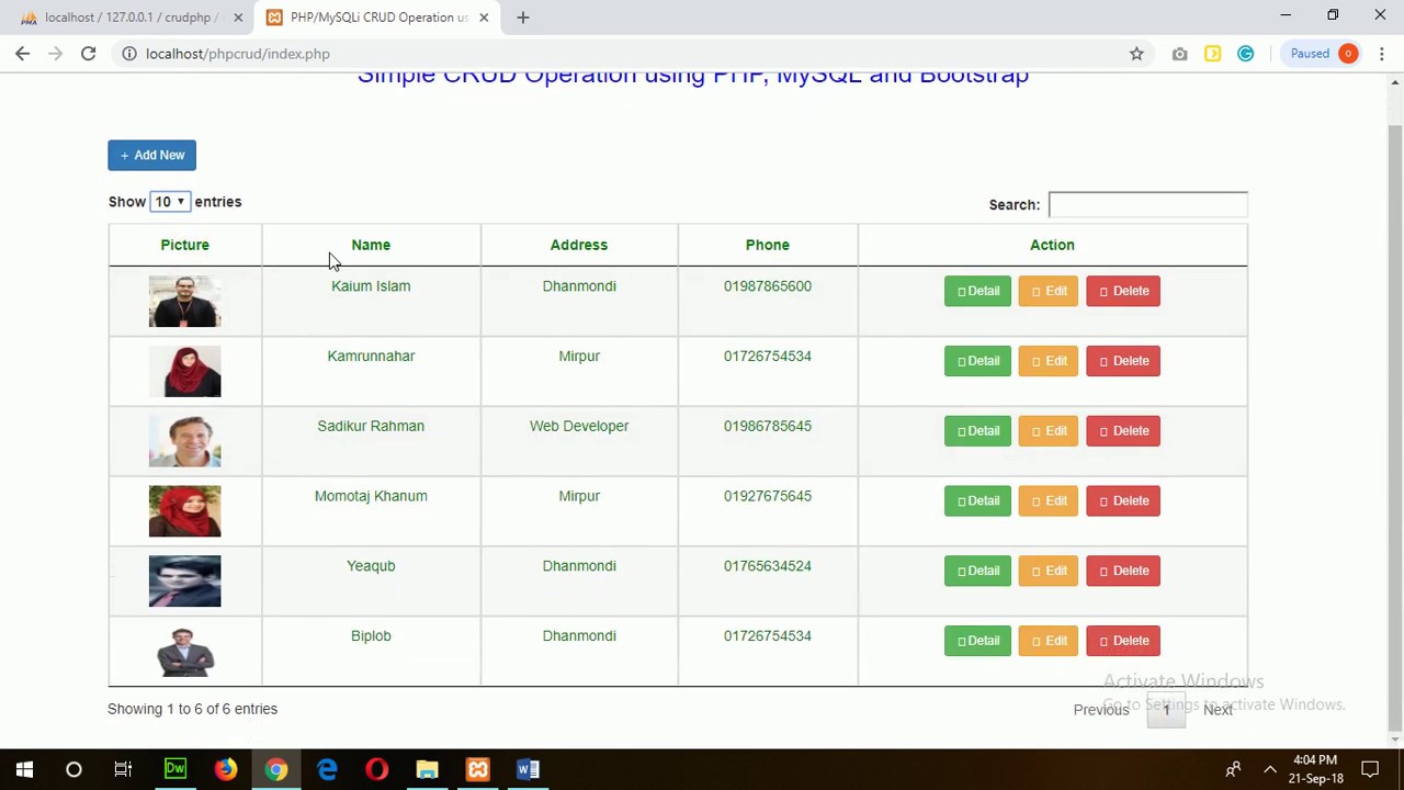 Baru 23 Mysql Crud Php