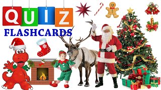 Christmas Quiz Flash Cards Xmas Vocabulary | English for Everyone @HelenDoronSongClub