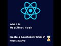 Creating a Timer in React Native with useEffect Hook | #ReactNative