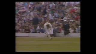 IAN BOTHAM c ROGER HARPER b ELDINE BAPTISTE 22 ENGLAND v WEST INDIES ODI #3 LORD'S JUNE 4 1984