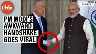 PM Modi's 'awkward' handshake with Portuguese President goes viral