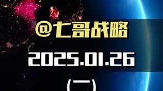 【2025.01.26畅听版(二)】七哥战略分析 七哥论国际 国际局势分析