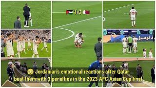 🥹 Jordanian's emotional reactions after Qatar beat them with 3 penalties in the AFC Asian Cup final