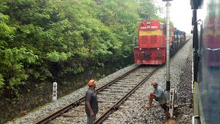 Guntakal Twins with Petroleum rake in Konkan Railway