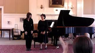 Philomena Nesci and her instructor play selections from 