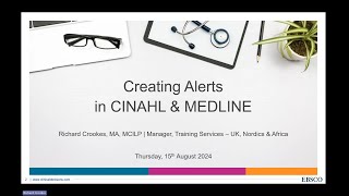 Creating Alerts in CINAHL and MEDLINE (Classic EBSCOhost)