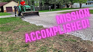 Finally! How to widen gravel driveway of rental property.